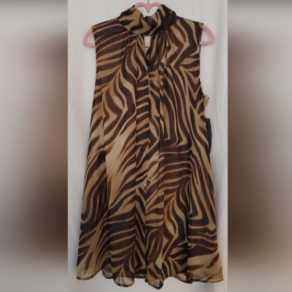 London Times Sleeveless Midi Dress.